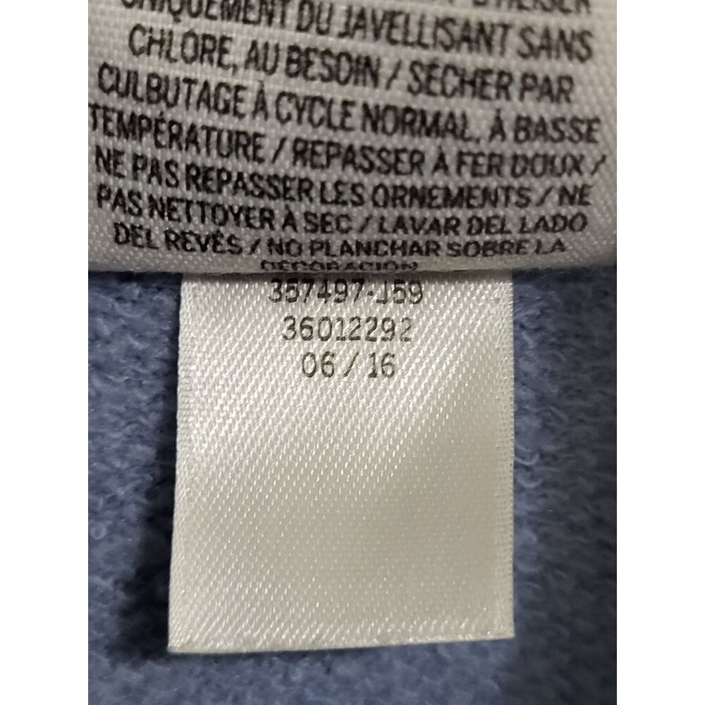 Victoria's Secret PINK High-Low Half-Zip Pullover Bluebell Cream Navy SZ M Logo - Picture 6 of 12